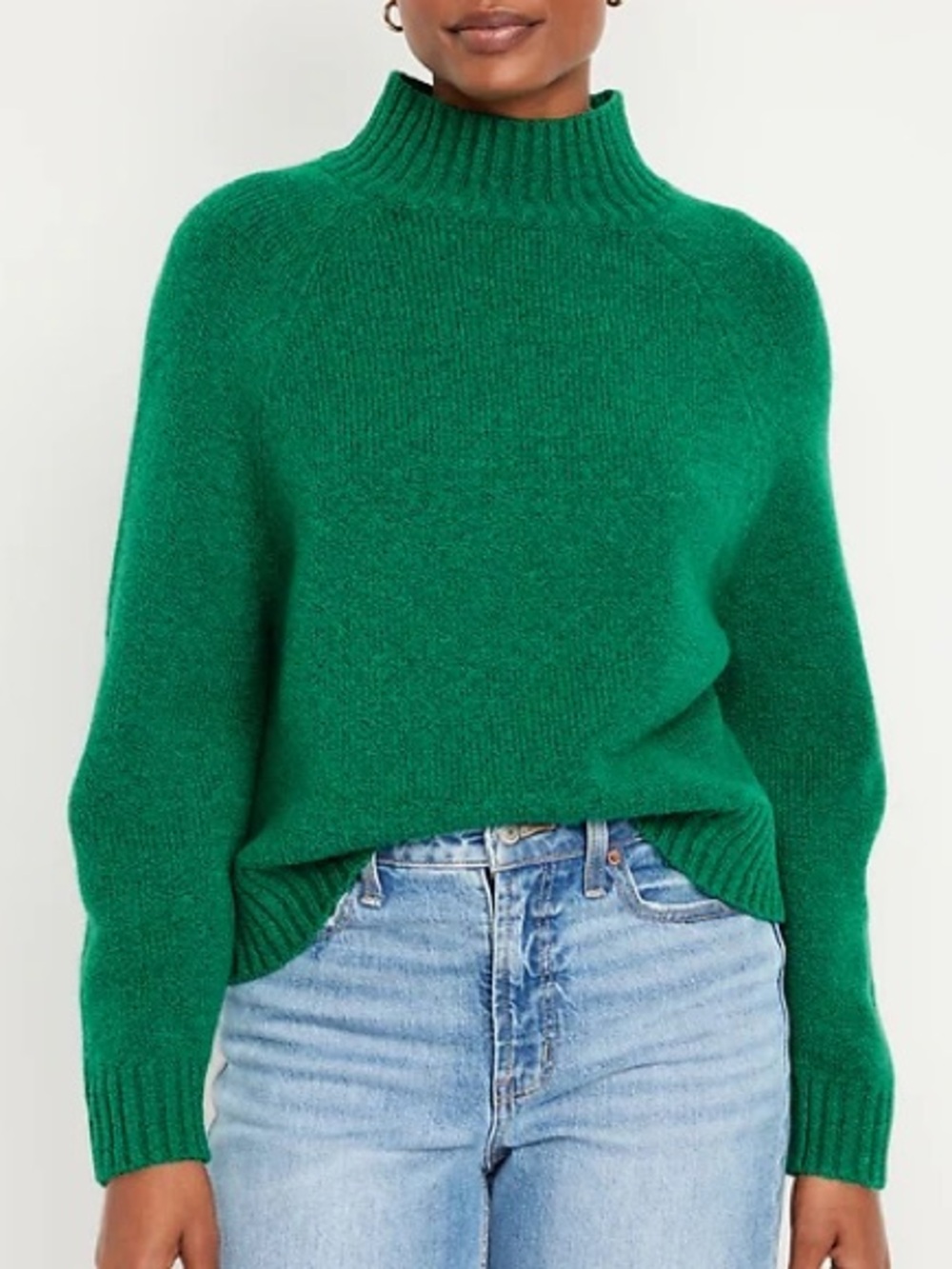Old Navy Emerald Green Mock-Neck Sweater
